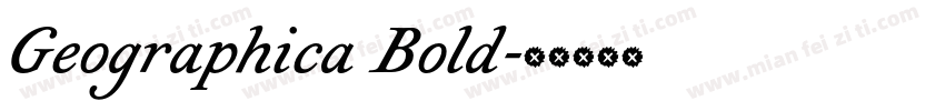 Geographica Bold字体转换